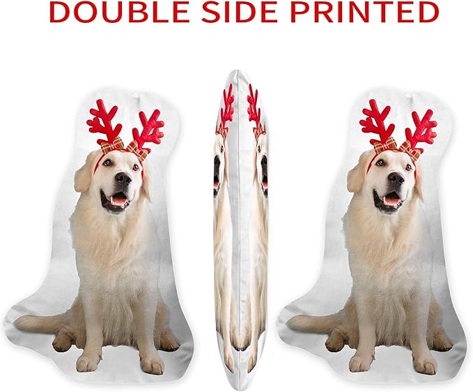 Easycosy Custom Funny Pillow Photo Gifts, Funny White Elephant Gifts for Adults, Personalized Christmas Gag Gifts Stuffed Dog Cat Picture Pillowcase
