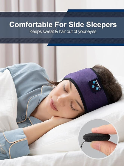 Lullaband Sleep Headband Headphones Non-Slip Stretchy Wireless Bluetooth Sleep Headphones for Men & Women Perfect for Sleep Running Fitness Yoga Cycling