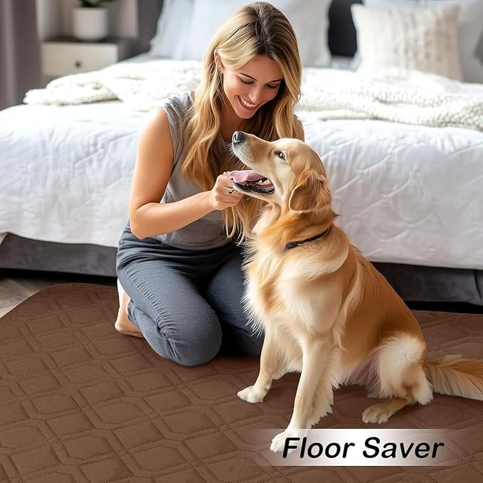 hyha Waterproof Dog Bed Blanket, Soft Pet Blankets, Waterproof Couch Cover for Dogs, Reversible Sofa Covers Washable for Furniture (40x80 Inch, Brown/Beige)