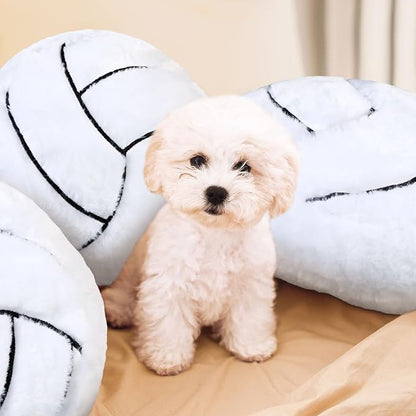 Gerrii 8 Pcs Ball Pillows 13.8" Sports Throw Pillows Plush Fluffy Cushion Sport Theme Fluffy Stuffed Plush Cushion for Team Gifts Bedroom Decoration(Volleyball)