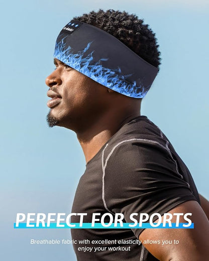 LC-dolida Headband Headphones Bluetooth, Sleep Headphones Wireless Bluetooth with Ultra-Thin HD Stereo Speaker, Sleep Headband Earphones for Workout Yoga Insomnia Meditation Gifts