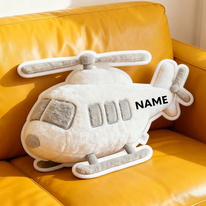 Custom Helicopter Shaped Pillow Personalized Double-Sided Printed Cute Pillow Customized Christmas Party Commemorative Gift Sofa Decorative for Boys and Girls 8-32in