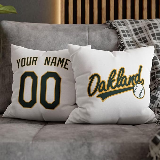 ANTKING Oakland Throw Pillow Custom Name and Number for Men Women Boy Personalized Gift
