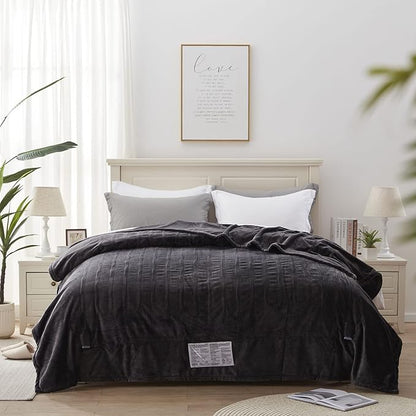 Westinghouse Electric Blanket King Size, Super Cozy Soft Flannel 100"" x 90"" Heated Blanket with 10 Fast Heating Levels & 1-12 Auto-Off, Machine Washable, ETL&FCC Certification, Charcoal