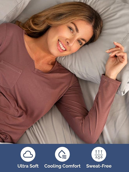Extra Deep King Sheet Set - 6 Piece Breathable and Cooling Sheets - Hotel Luxury Bedding for Women, Men, Kids & Teens - Easy & Secure Fit - Soft, Wrinkle Free & Comfy - Extra Deep Pockets - Light Grey