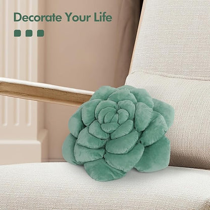 Hand-Stitched Plush Decorative Throw Pillow. Plant-Shaped Pillows and Flower Pillows, Plush Cushions for Bedroom and Home Decoration, 9.84in/25CM