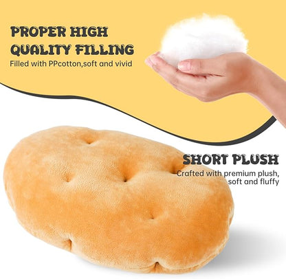 Marble Empire Potato Pillow Stuffed 3D Simulation Potato Throw Pillow Decorative Vegetable Plush Toy Soft Food Plushie(9.45inch)