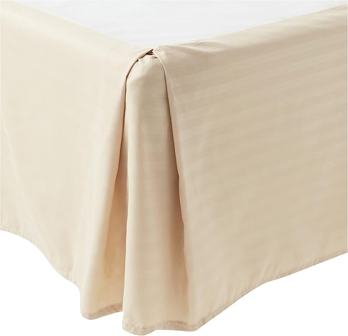 Queen Comforter Set 8 Piece Bed in a Bag with Bed Skirt, Fitted Sheet, Flat Sheet, 2 Pillowcases, 2 Pillow Shams, Queen, Dobby Beige