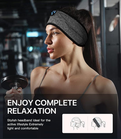 Sleep Headphones Bluetooth Headband Headphones, Voerou Adjustable Sleeping Headphones, 10+ Hours Play Time with Stereo HD Hi Fi Speakers, Perfect for Sleep, Workout, Yoga, Travel, Insomnia, Meditation