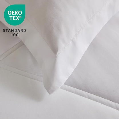 Joiedomi Full Size Comforter Set with Sheets White, 7 Pieces Full Size Bed Set with 1 Down Alternative Comforter, 1 Flat Sheet, 1 Fitted Sheet, 2 Pillowcases and 2 Pillow Shams, Bed in a Bag