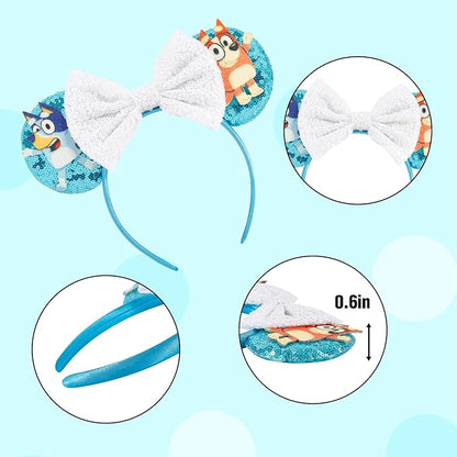 Mouse Ear Headbands,Sparkle Mouse Ears Headband for Women Girls Cartoon Princess Costume Cosplay Decoration