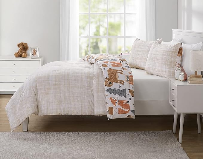VCNY Home Little Campers Reversible 3 Piece Bedding Comforter Set Full Multi