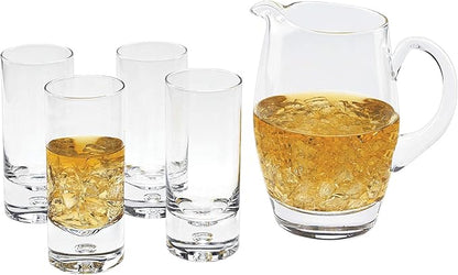 Badash Classic Crystal Glass Pitcher - 54 oz. European Mouth-Blown Barrel-Shaped Pitcher for Water, Iced Tea, Juice, Cocktails & More - Fine Quality Lead-Free Crystal