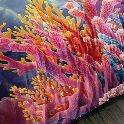 3D Octopus Comforter Set Queen Size 3Pcs Nautical Ocean Bedding Set Seaweed Quilt Bed Set for Boys Girls with 1 Comforter and 2 Pillowcases