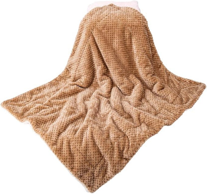 DW-Mocha Fuzzy Dog, Cat & Pet Blanket - Warm & Soft Plush Fleece Receiving Blanket for Dog Bed, Cat Bed, Couch, Sofa, Travel & Outdoor, Camping (32" x 40")