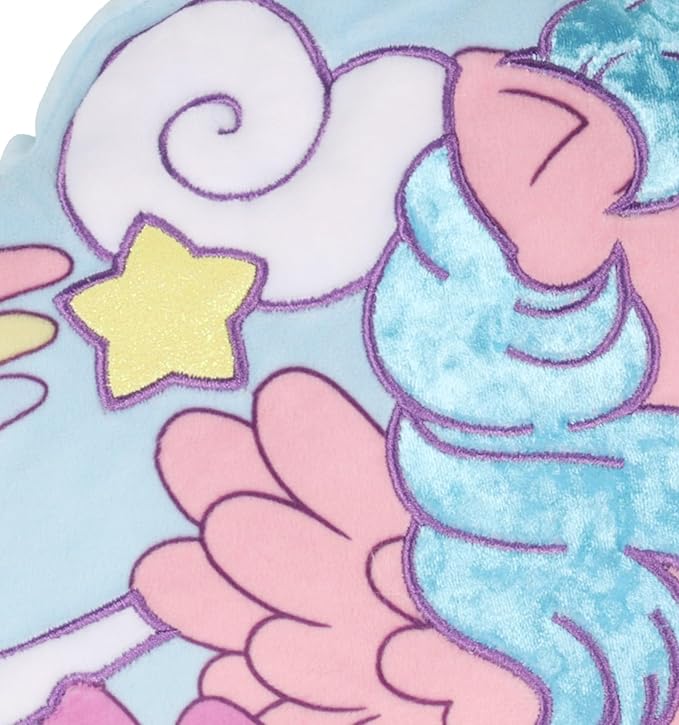Jay Franco Shaped Decorative Pillow – 15 Inch Kids Ultra-Soft Stuffed Plushie & Cozy Throw Pillow, Official Licensed Product, Blue - My Little Pony