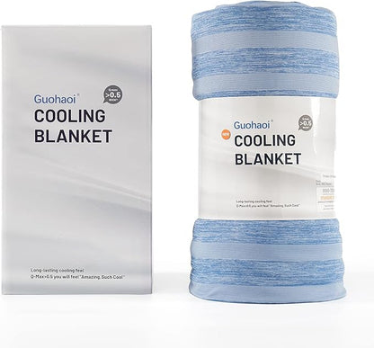 Guohaoi Cooling Blanket (90"x90"Queen Size) for Hot Sleepers and Night Sweats,100% Oeko-Tex Certified,Arc-Chill Q-Max >0.5 Cool Fiber,Ultra Cold Breathable,Comfortable,All-Season.