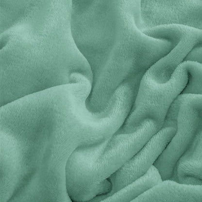 BEDELITE Flannel Sheets King Size Haze Blue - Super Soft Fleece Sheets Set Fluffy Extra Plush, 4 Piece(Include Fitted Sheet, Flat Sheet, 2 Pillowcases)
