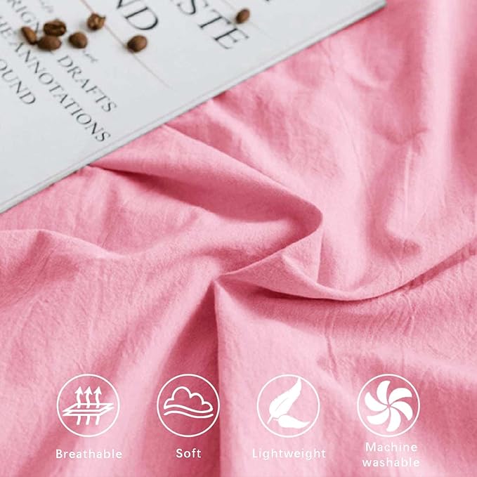 ETDIFFE Pink Comforter Set Twin/Twin XL Size, 2pc Aesthetic Modern Bedding Set - Soft & Lightweight All Season Extra Long Microfiber Down Alternative Bed Comforter with 1 Pillow Sham for Women