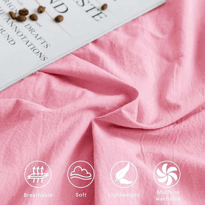 ETDIFFE Pink Comforter Set Twin/Twin XL Size, 2pc Aesthetic Modern Bedding Set - Soft & Lightweight All Season Extra Long Microfiber Down Alternative Bed Comforter with 1 Pillow Sham for Women