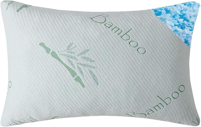 Single Memory Foam Pillows King Size Set of 1, Cooling Rayon Pillow with Breathable Cover, Bed Pillow for Sleeping 1 Pack, Firm Adjustable for Neck Support, Hotel Quality Rest Pillow 20" x 36"