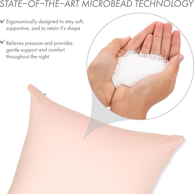 PILLOWY 22x22 Throw Pillowcases (Cover Only) - 85/15 Nylon, Spandex - Luxurious, Silky, Stretchy & Soft - 1Pcs Solid Color - A Perfect Choice for Couch Chairs Sofa Bed Adult/Kids Bedroom, Cream Peach
