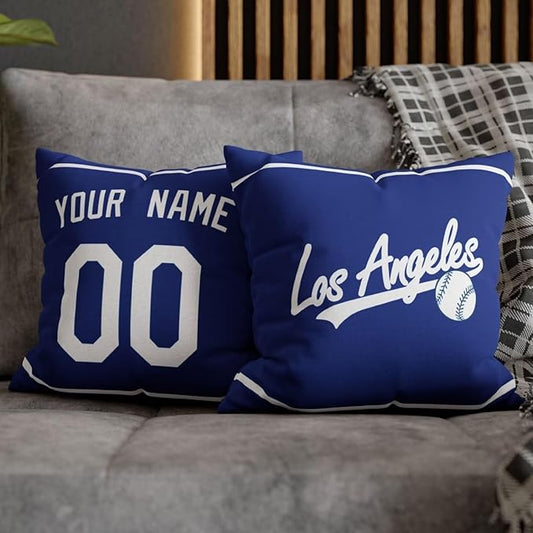ANTKING Los Angeles Throw Pillow 2 Packs Custom Name and Number for Men Women Boy Personalized Gifts