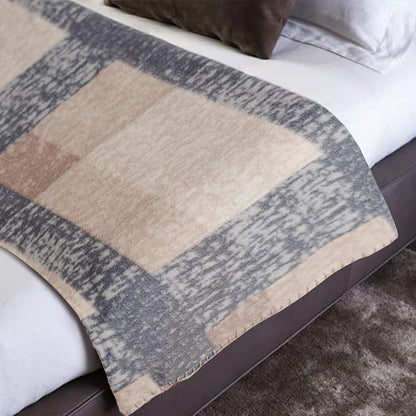 ZYFZCYBL Fleece Throw Blanket Blankets Bulk 6 Pack Soft Lightweight for Cozy Polar Fleece 50 x 60 Solid Pet-Friendly Colorful Bed Sofa Couch Fleece Fabric Travel Wedding Gift（Brown and Grey）