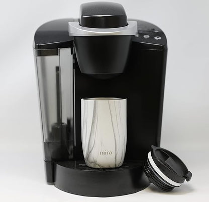 MIRA 12 oz Travel Coffee Mug - Insulated Stainless Steel Tumbler with Screw Lid - French Granite