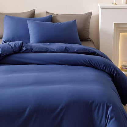 CLOTHKNOW Royal Blue King Size Comforter Set Blue Bedding Comforter Sets Soft All Season Comforter for Men Women with 2 x Pillow Cases