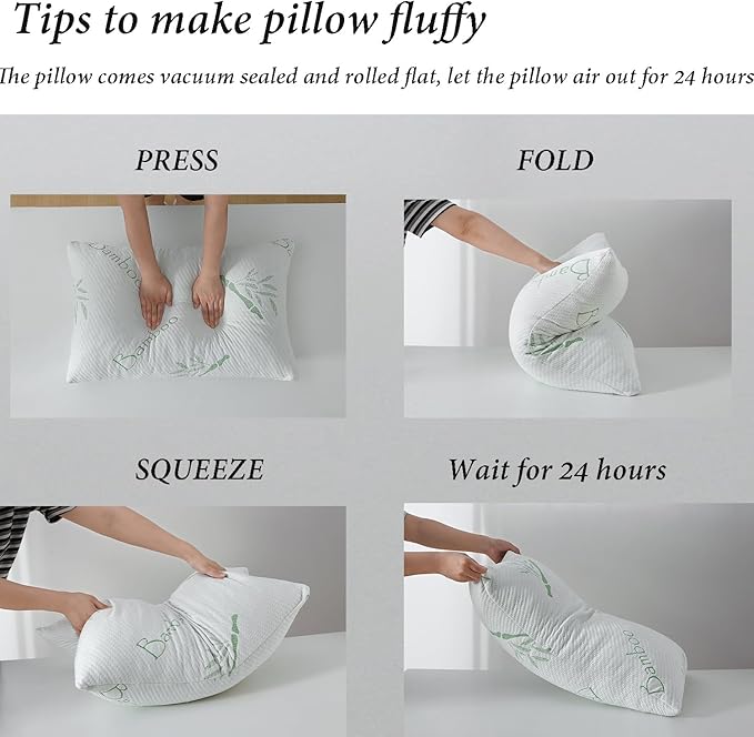 Single Memory Foam Pillows King Size Set of 1, Cooling Rayon Pillow with Breathable Cover, Bed Pillow for Sleeping 1 Pack, Firm Adjustable for Neck Support, Hotel Quality Rest Pillow 20" x 36"