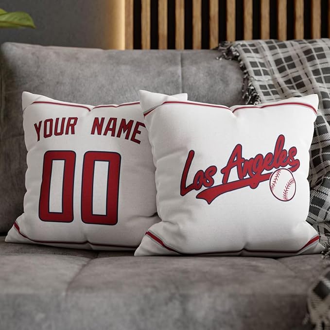 ANTKING Los Angeles A Throw Pillow 2 Packs Custom Name and Number for Men Women Boy Personalized Gifts
