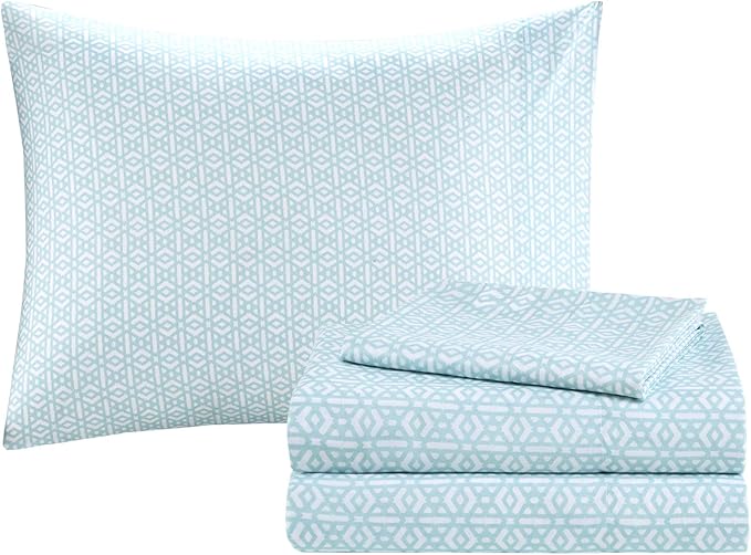 Intelligent Design Complete Bed In A Bag Casual Boho Comforter with Sheet Set Decorative Pillow, All Season Bedding Set, Twin XL, Loretta Navy 7 Piece