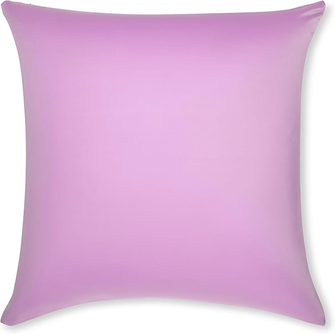 PILLOWY 24" x 24" Throw Pillow - Purple: 1 PCS Luxurious Premium Microbead Pillow with 85/15 Nylon/Spandex Fabric. Forever Fluffy, Outstanding Beauty & Support. Silky, Soft & Beyond Comfortable