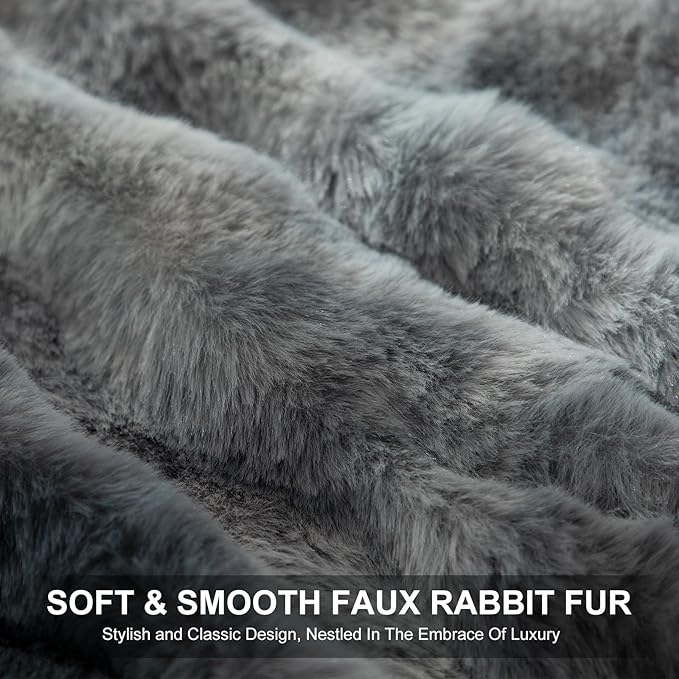 Faux Fur Heated Blanket Twin Size 62"X84" - Bubble Electric Blanket Fluffy Soft Fuzzy with 6 Fast Heating Levels & 10 hrs Timer Settings, Washable & ETL Certified for Office Bed, Tie-Dye Blue