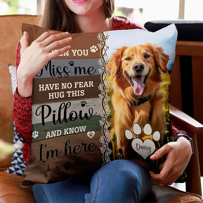 Custom Pet Memorial Throw Pillow (Insert Included), Dog Memorial Gifts For Loss Of Dog, Pet Pillows Photo, Pet Loss Gifts Sympathy Gifts For Pet, Pillow Case Cover, Square Pillow, Photo Pillow