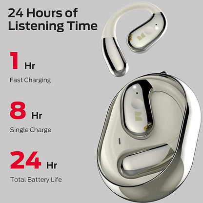Monster Open Ear AC360, Wireless Bluetooth Rotary Earphone, with Lanyard, Upgraded Bluetooth 6.0, Touch Control, 24h Long Battery Life, IPX5 Waterproof,Long-Lasting Wear Without Fatigue