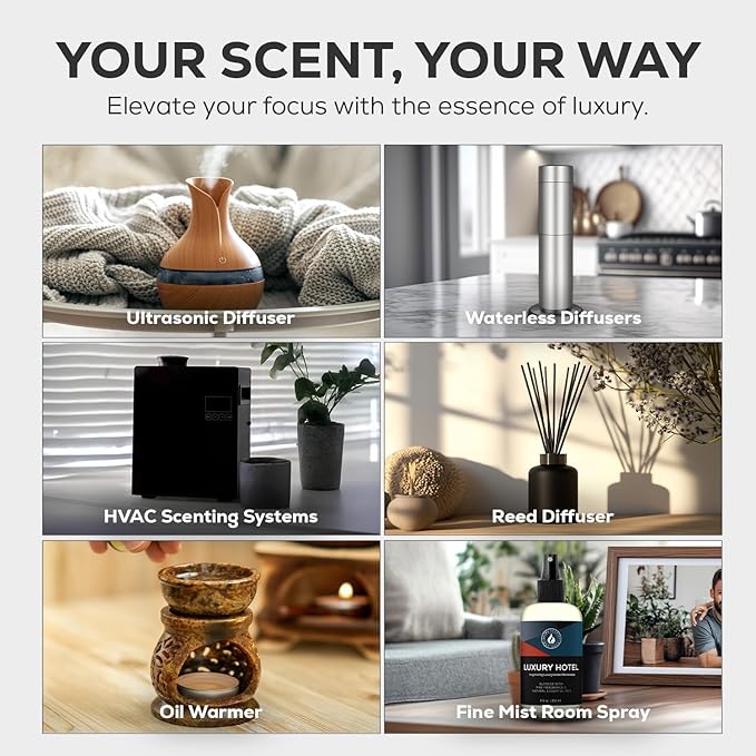 Aroma Country Luxury Hotel Diffuser Oil Scent Oil for Diffuser & Air Fresheners for Home - Essential Oil Diffuser Refill, Home Fragrance Collection with Gardenia & Amber (1 Fl. Oz)