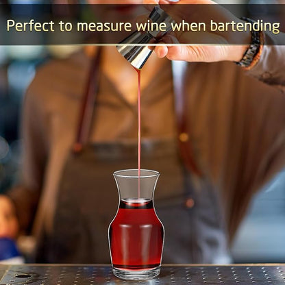 42 Pack Single Serving Wine Carafe Glass Small Mini Carafe Individual Wine Refill Decanter for Dinner Parties Tastings Bars Restaurants (6.5 oz)