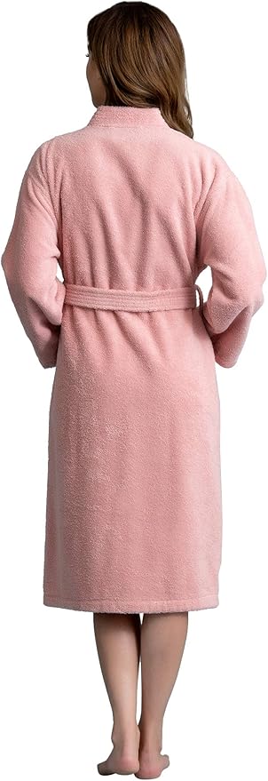 Soft Touch Linen Women's Robe Terry Cotton Cloth- Kimono Style- Thick, Breathable & Comfortable- Lightweight & Absorbent