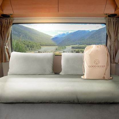 600 TC Luxurious Ivory RV Short King Sheets - 72 x 75, 100% Egyptian Cotton, 4 Piece Set, Ultra Soft, 16" Deep Pocket