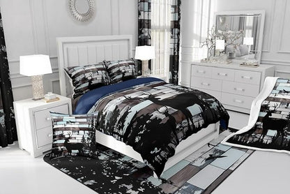 Feelyou Cute Deer Bedding Set Wild Animal Hunt Comforter Set for Kids Boys Girls Pine Trees Retro Comforter Hunting Theme Quilt Set Bedroom Collection 3Pcs Queen Size