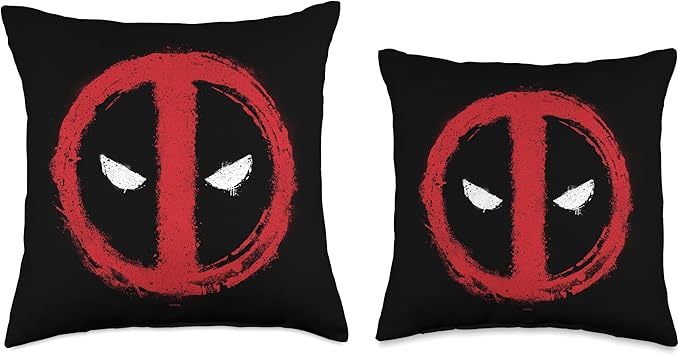 Marvel Spray Paint Deadpool Icon Throw Pillow