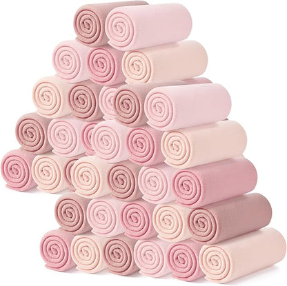 Kinlop Fleece Blanket Bulk 60 x 50 Inch Soft Lightweight Fleece Cozy Blanket Warm Throw Plush Pet Throw for Bed Couch Sofa Home Office Wedding Gifts Travel Camping(Pink Tones)