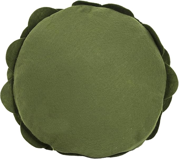 Fennco Styles Eva's Flower Garden Decorative Filled Throw Pillow 13" Round - Kiwi Floral Accent Pillow for Home, Couch, Bed, Living Room, Holiday and Office Décor