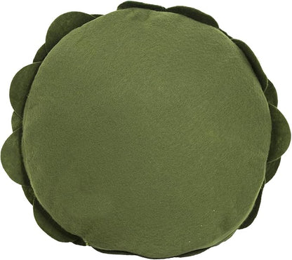 Fennco Styles Eva's Flower Garden Decorative Filled Throw Pillow 13" Round - Kiwi Floral Accent Pillow for Home, Couch, Bed, Living Room, Holiday and Office Décor