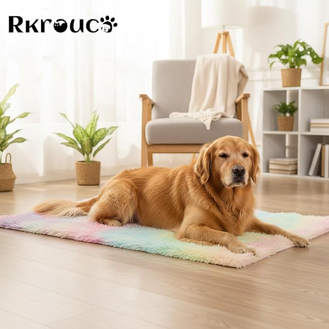 Pets Bed Blanket Dogs Reversible Soft Dog Throw Blankets Cats Mat Sleeper Fuzzy Pet Couch Covers Washable Cat Puppy Cover for Beds Sofa Travel Double Sided Furniture Protection (Colorful Pink,L)