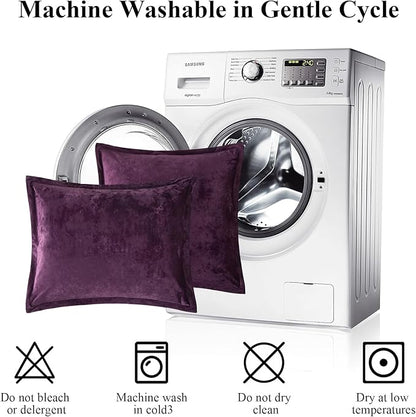 Ivellow Crushed Velvet Comforter Set King Purple Comforter Set 5pcs Ultra Soft Lightweight Breathable Bedding Set Luxury Cozy Flannel Comforter King Size (1 Comforter,2 Pillow Shams, 2 Euro Shams