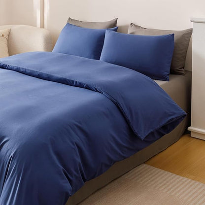 Wellboo Royal Blue Comforter Sets California King Solid Bright Blue Bedding Comforters Women Men Soft Pure Color Quilts Blanket Cal King Durable Breathabe Adults Teens Dark Navy Bed Quilt