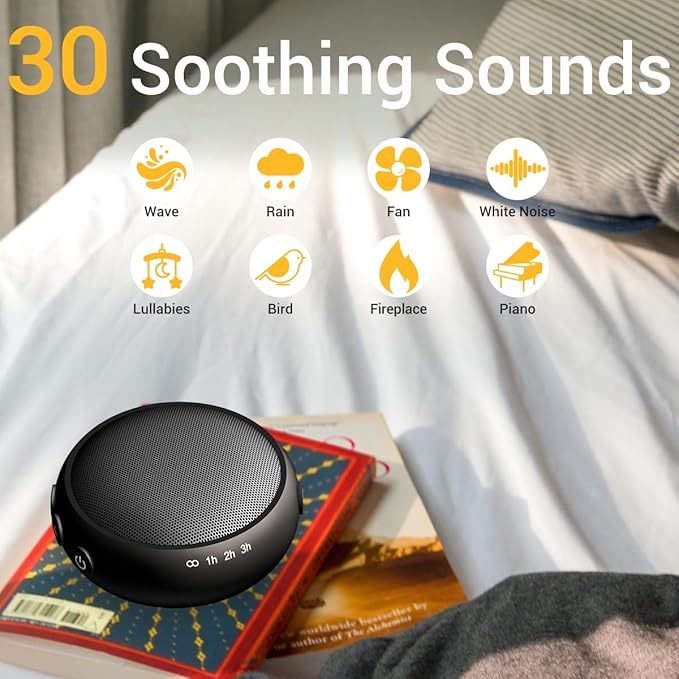 SoundMe Pink Noise Machine Sound Machinie with 30 Soothing Natural Sounds 36 Volume Portable Travelfor Sleeping Brown Noise Machine for Baby Kids Adults Noise Canceling Machine for Office Privacy